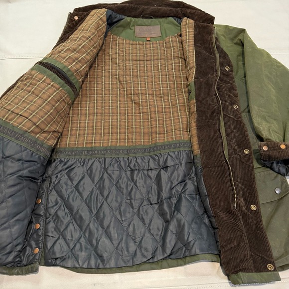 Outback Trading Co Wax Oil Cotton Jacket Men Olive Corduroy Workwear Line-L-XXXX - Picture 5 of 12